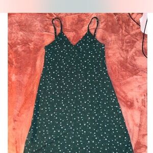 Forest green floral mini dress brandy melvile